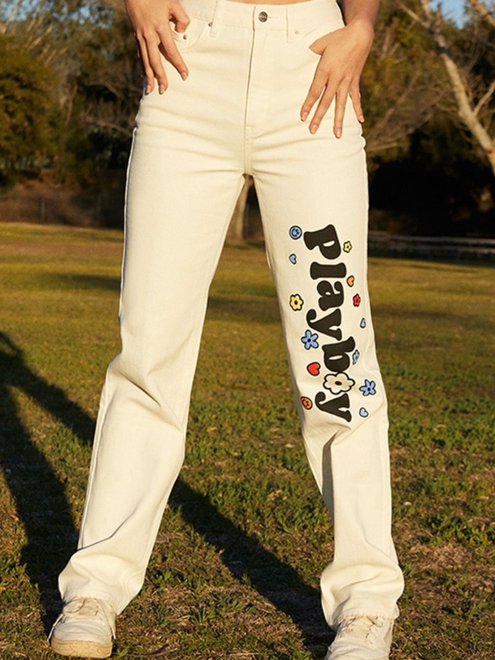 Playboy By PacSun Flower High Rise 90’s Boyfriend Jeans